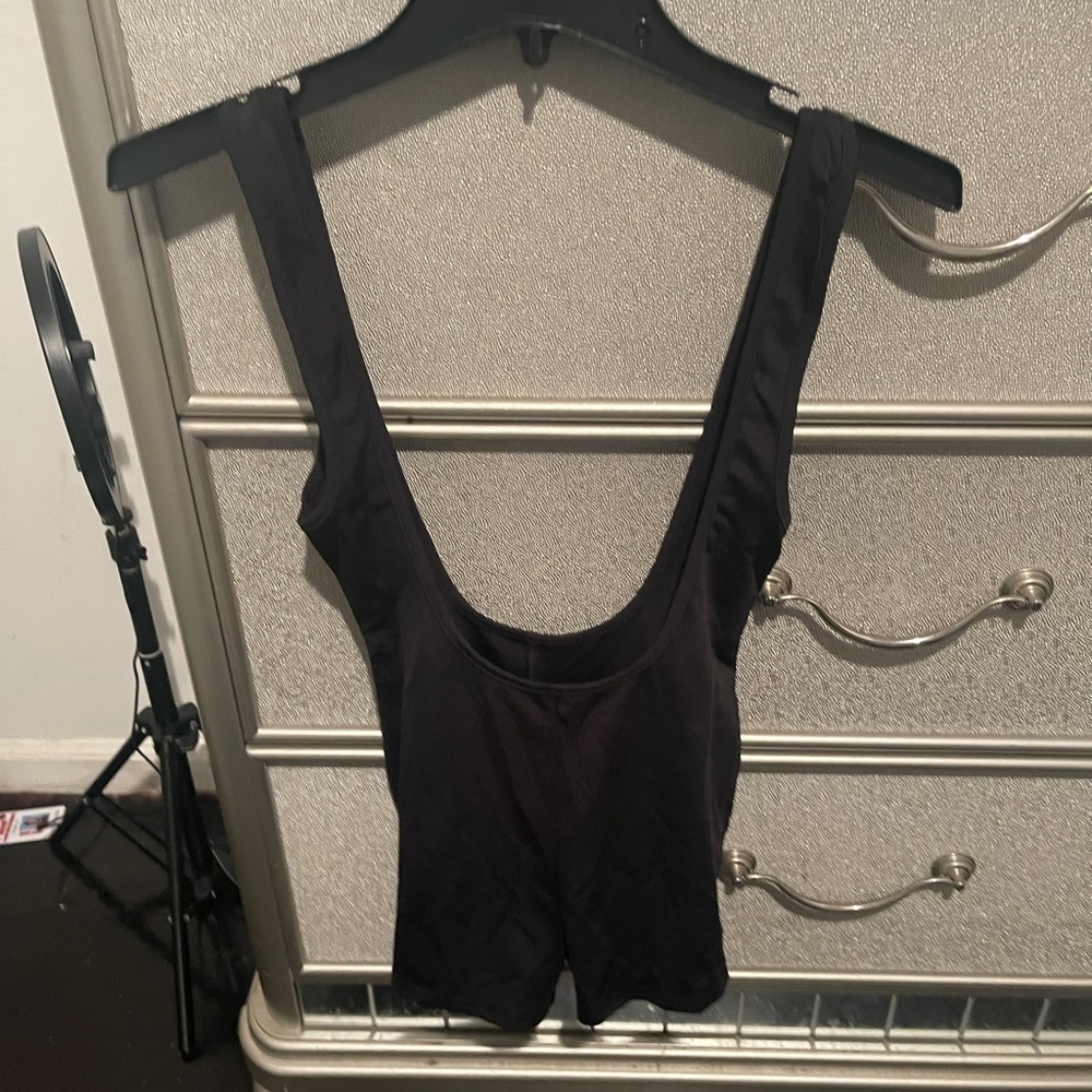 Overalls stretchy shorts black